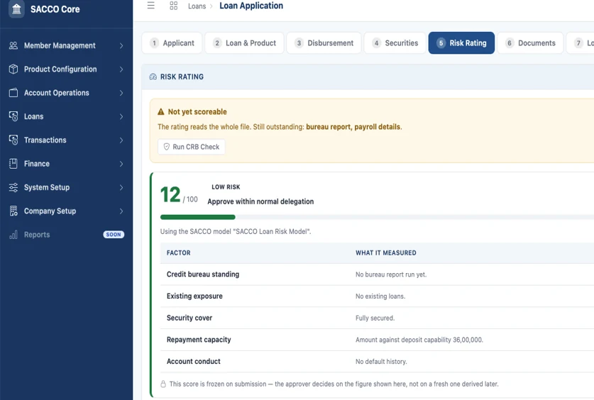 Automated Risk Rating